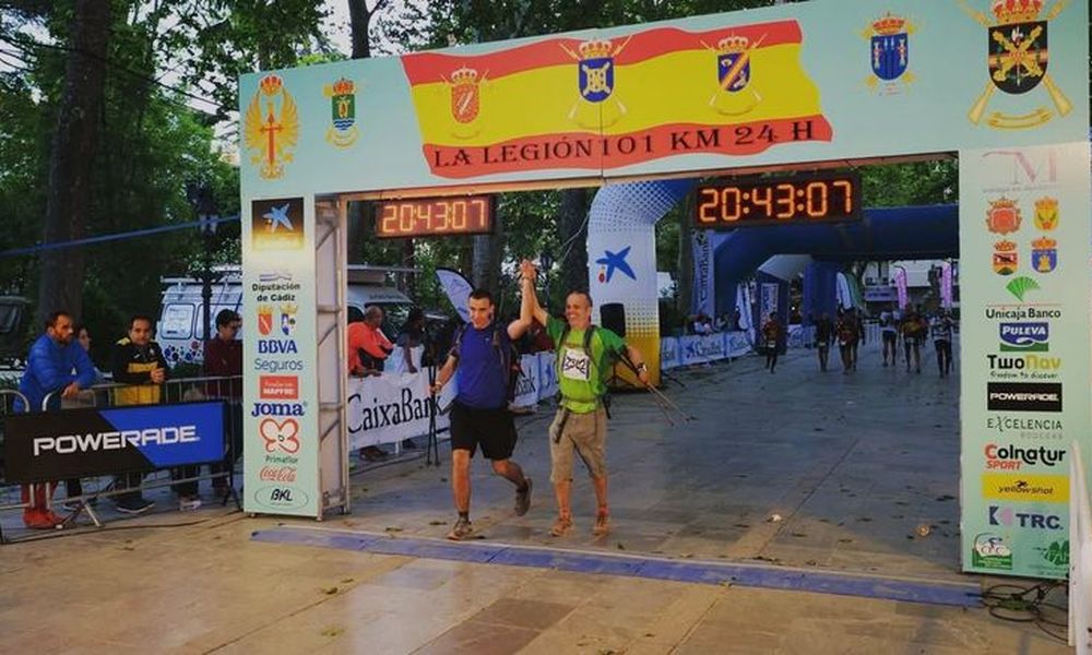 Llegada a la meta de los 101 KM de La Legión en 2019