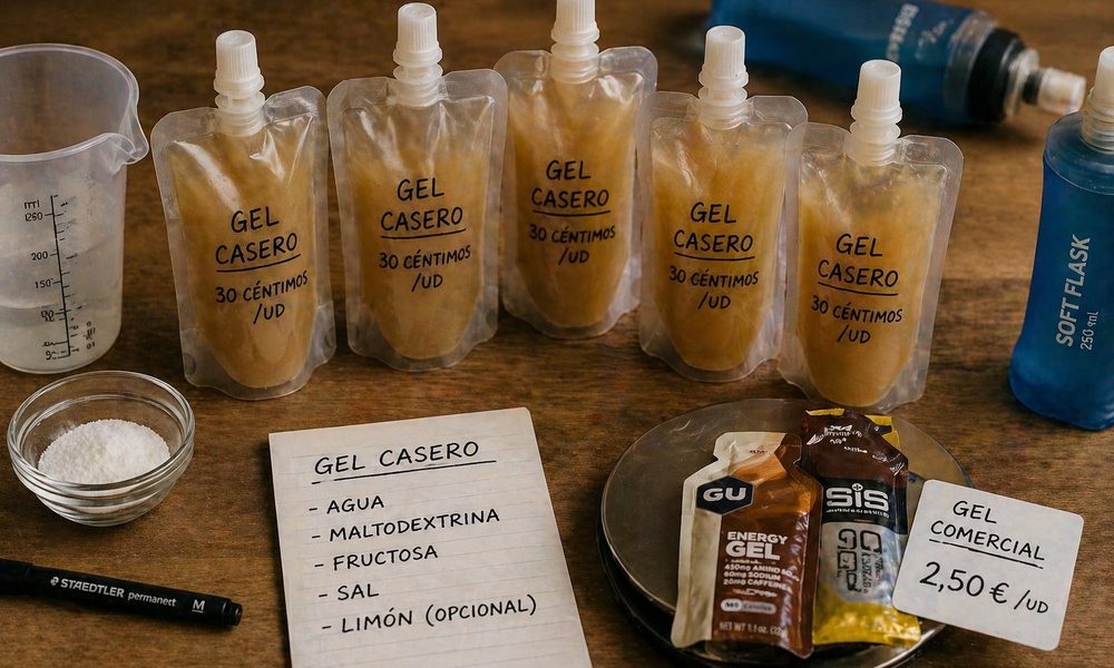 Geles caseros para ultra trail vs geles comerciales — 30 céntimos vs 2,50 euros por unidad